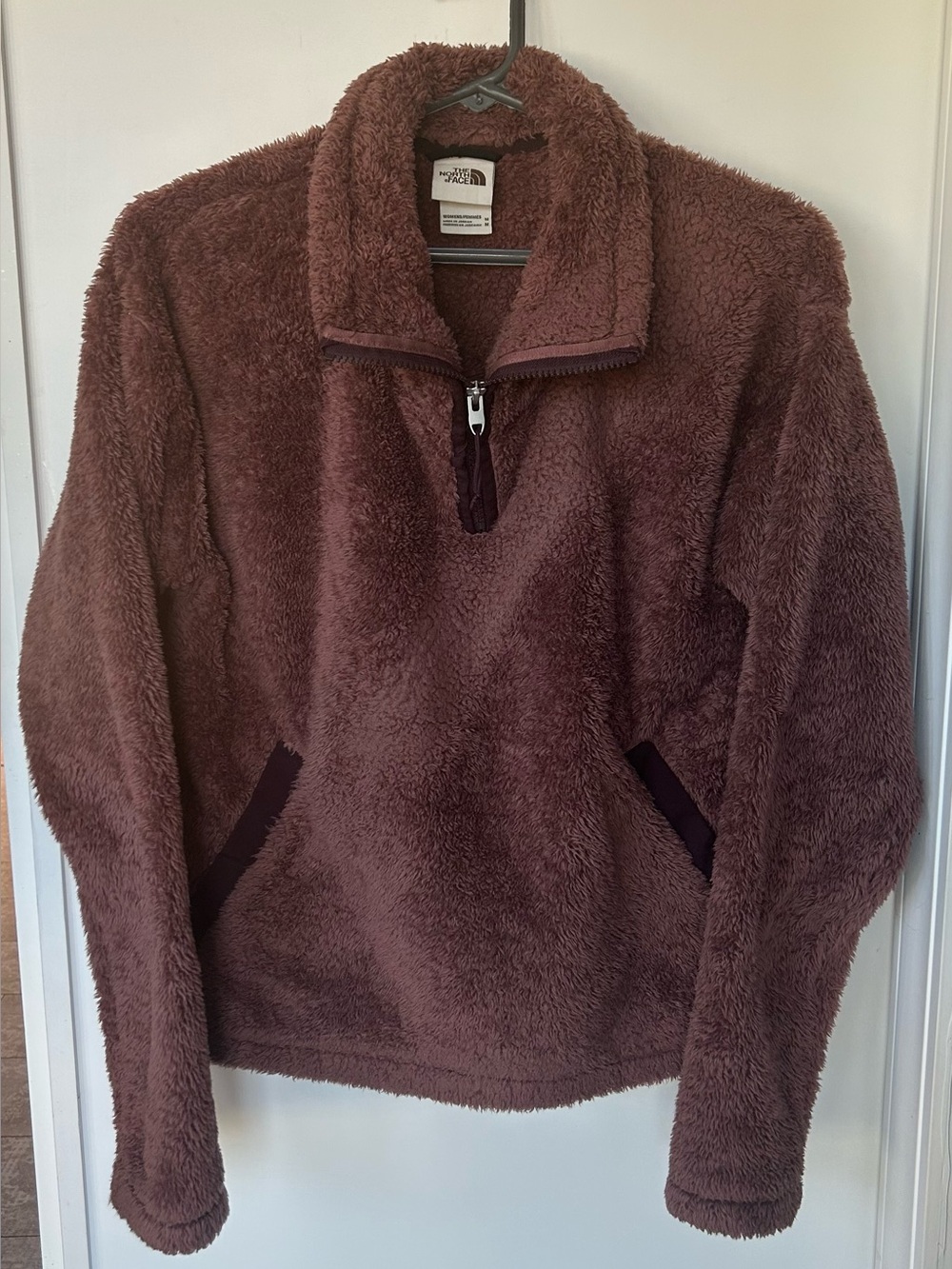 The North Face Furry Fleece Pullover Quarter Zip Marron Purple Women’s Medium